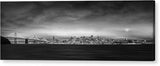 San Fransisco Cityscape Black And White Panorama - Acrylic Print