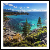 Sand Harbor Lookout By Brad Scott - Square - Framed Print