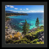 Sand Harbor Lookout By Brad Scott - Square - Framed Print