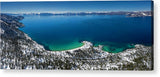 Sand Harbor Winter Aerial Panorama by Brad Scott - Acrylic Print