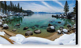Secret Cove Winter Panorama By Brad Scott - Canvas Print-12.000" x 6.000"-Lake Tahoe Prints