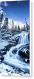 Snowy Falls By Brad Scott - Canvas Print-6.500" x 14.000"-Lake Tahoe Prints