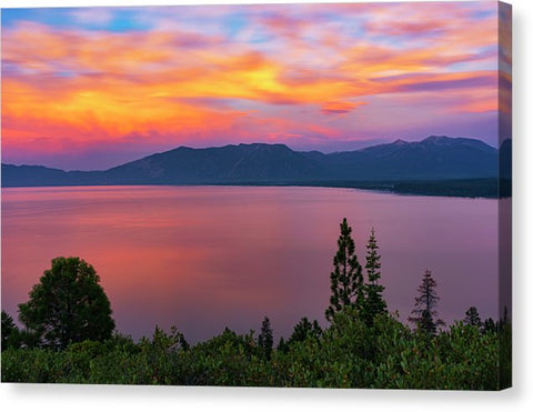 South Lake Tahoe Sunset By Brad Scott - Canvas Print