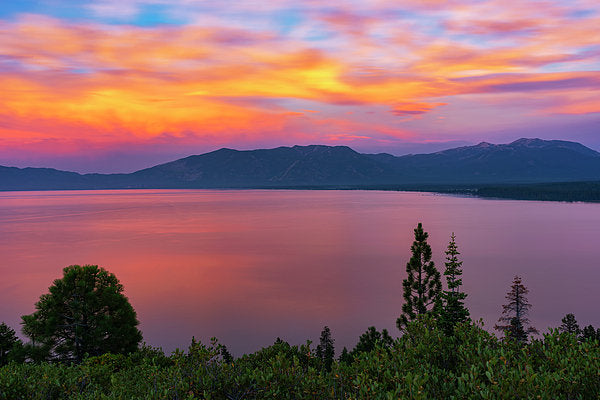South Lake Tahoe Sunset By Brad Scott - Art Print
