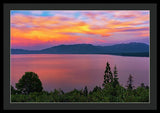 South Lake Tahoe Sunset By Brad Scott - Framed Print