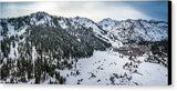 Squaw Valley Winter Aerial Panorama by Brad Scott - Canvas Print