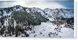 Squaw Valley Winter Aerial Panorama by Brad Scott - Canvas Print