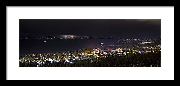 Storm Over The City - Framed Print