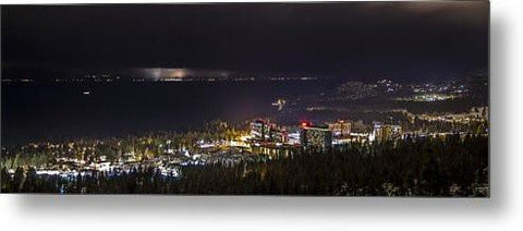 Storm Over The City - Metal Print