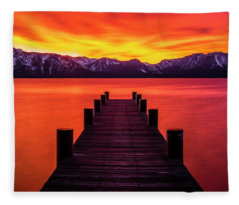 Tahoe Ablaze By Brad Scott - Blanket