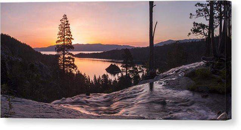 Tangerine Sunrise - Canvas Print-14.000" x 6.375"-Lake Tahoe Prints
