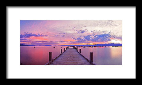 Valhalla Pier Sunrise By Brad Scott - Framed Print