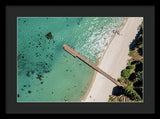 West Shore Lake Tahoe Pier Aerial - Framed Print