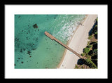 West Shore Lake Tahoe Pier Aerial - Framed Print
