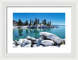 Winter Wave - Sand Harbor Lake Tahoe By Brad Scott - Framed Print
