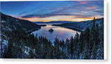 Winters Awakening - Emerald Bay By Brad Scott - Canvas Print-14.000" x 6.875"-Lake Tahoe Prints